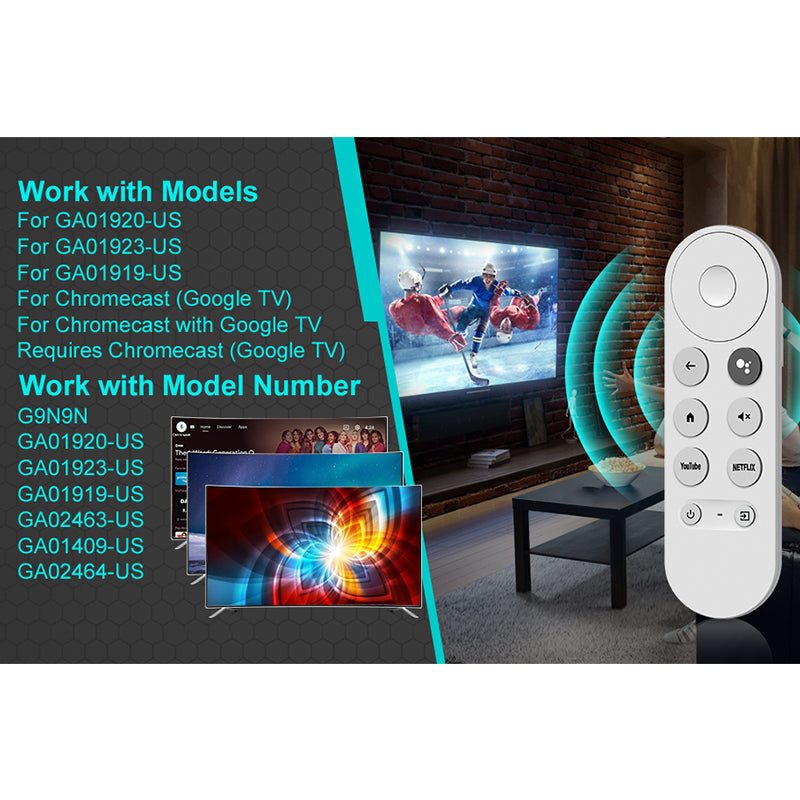 Compatible Google Chromecast 4K TV Remote Control