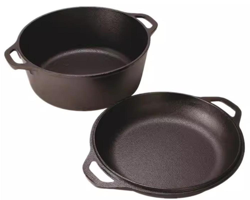 Even heat cast iron cookware