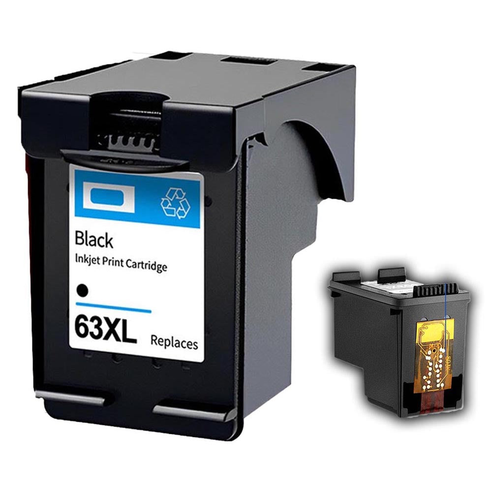 HP63 XLBK Compatible Ink Cartridge for HP Printer DeskJet 1110 1115 2130 2135
