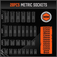 Thumbnail for HORUSDY 3/8inch Drive Impact Socket Set 50Piece