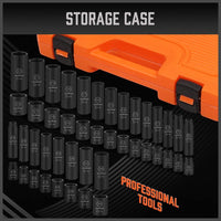 Thumbnail for HORUSDY 3/8inch Drive Impact Socket Set 50Piece