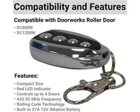 Thumbnail for Doorworks DC800N/DC1200N Compatible Remote