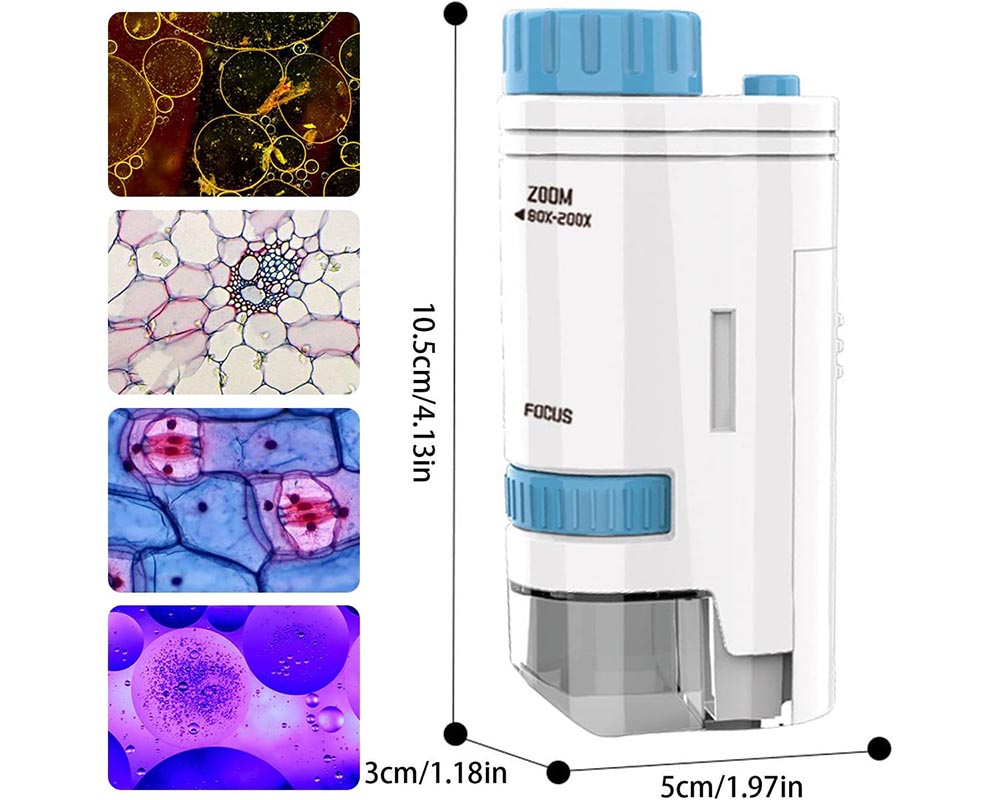 Compact zoom microscope