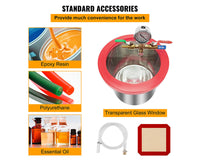 Thumbnail for 3CFM Vacuum Chamber Degassing 12L Vacuum Pump Air Condition Gauge