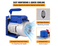 Thumbnail for 3CFM Vacuum Chamber Degassing 12L Vacuum Pump Air Condition Gauge