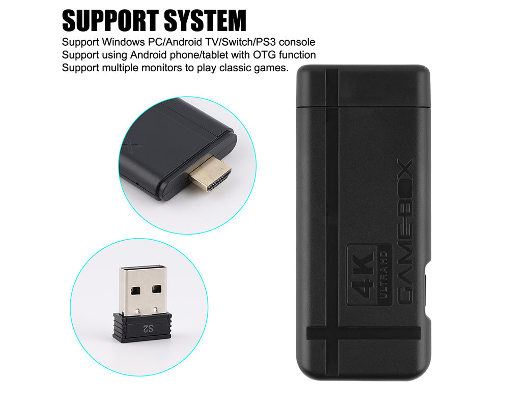 4K Wireless HDMI TV Gaming Stick Console