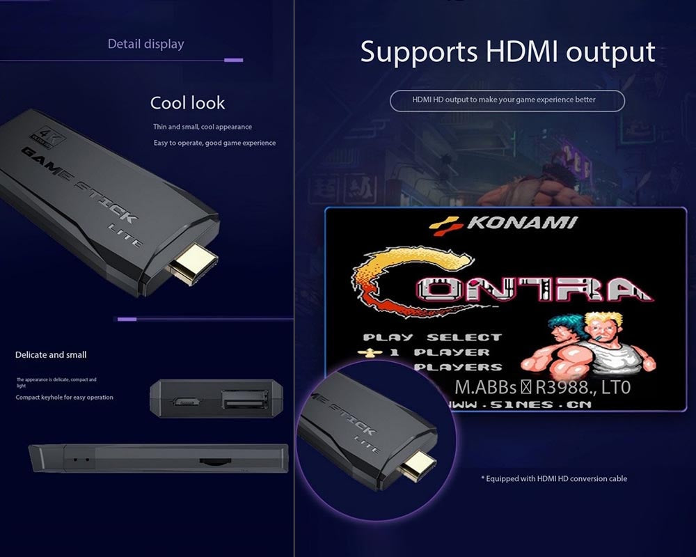 4K Wireless HDMI TV Gaming Stick Console