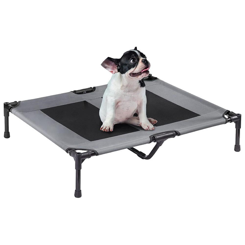 Raised dog trampoline bed
