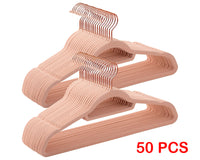 Thumbnail for Kids Baby Velvet Coat Hangers Rose Pink (Set of 50)