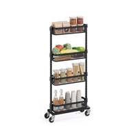 Thumbnail for Slim Kitchen Trolley 4 Tier Rolling Storage Cart