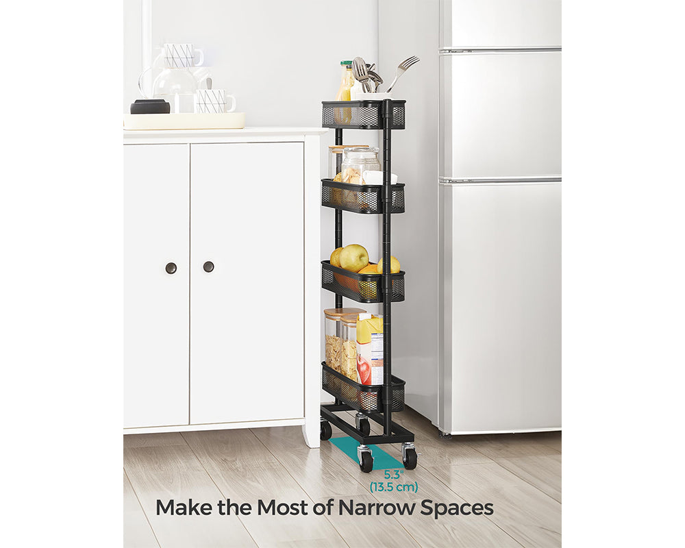 Multi tier kitchen storage cart