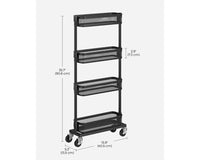 Thumbnail for Slim Kitchen Trolley 4 Tier Rolling Storage Cart