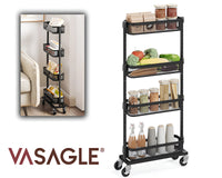 Thumbnail for Slim Kitchen Trolley 4 Tier Rolling Storage Cart