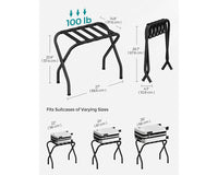 Thumbnail for Luggage Racks Set of 2 - Black