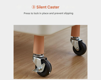 Thumbnail for 360-degree swivel wheels with two lockable