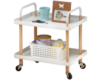 Thumbnail for Utility Rolling Cart 2 Tiers Multi-Function Utility Rolling Cart