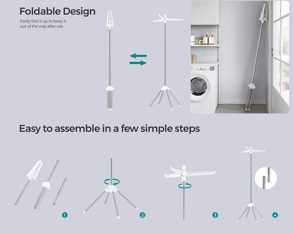 Durable clothes drying stand