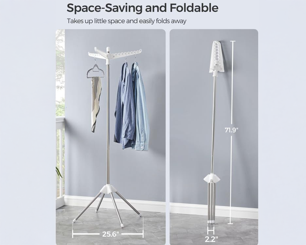 Saving Clothes Laundry Drying Rack