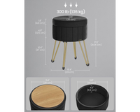 Thumbnail for SONGMICS Small Vanity Stool Chair with Storage