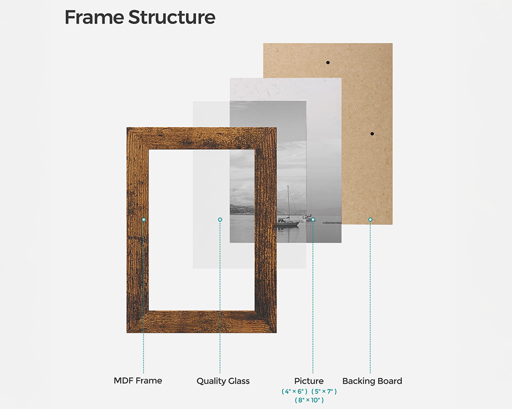 Classic rustic photo frames