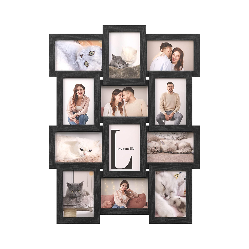 Photo frames set with paper frame templates