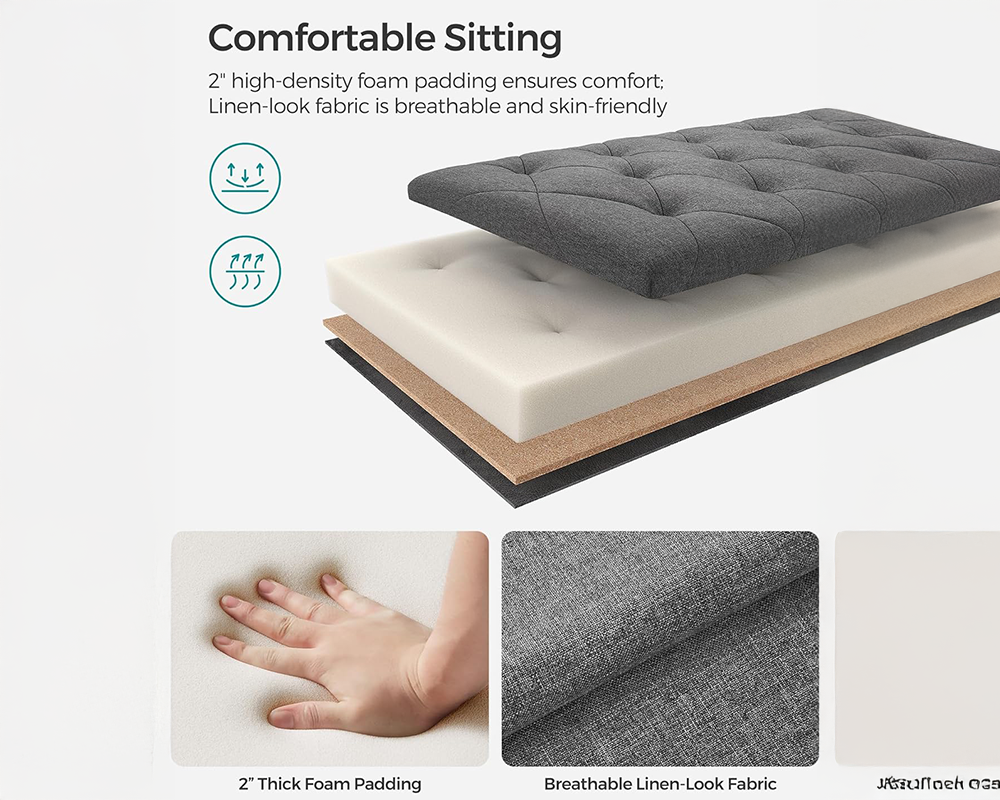 Modern storage bench seat