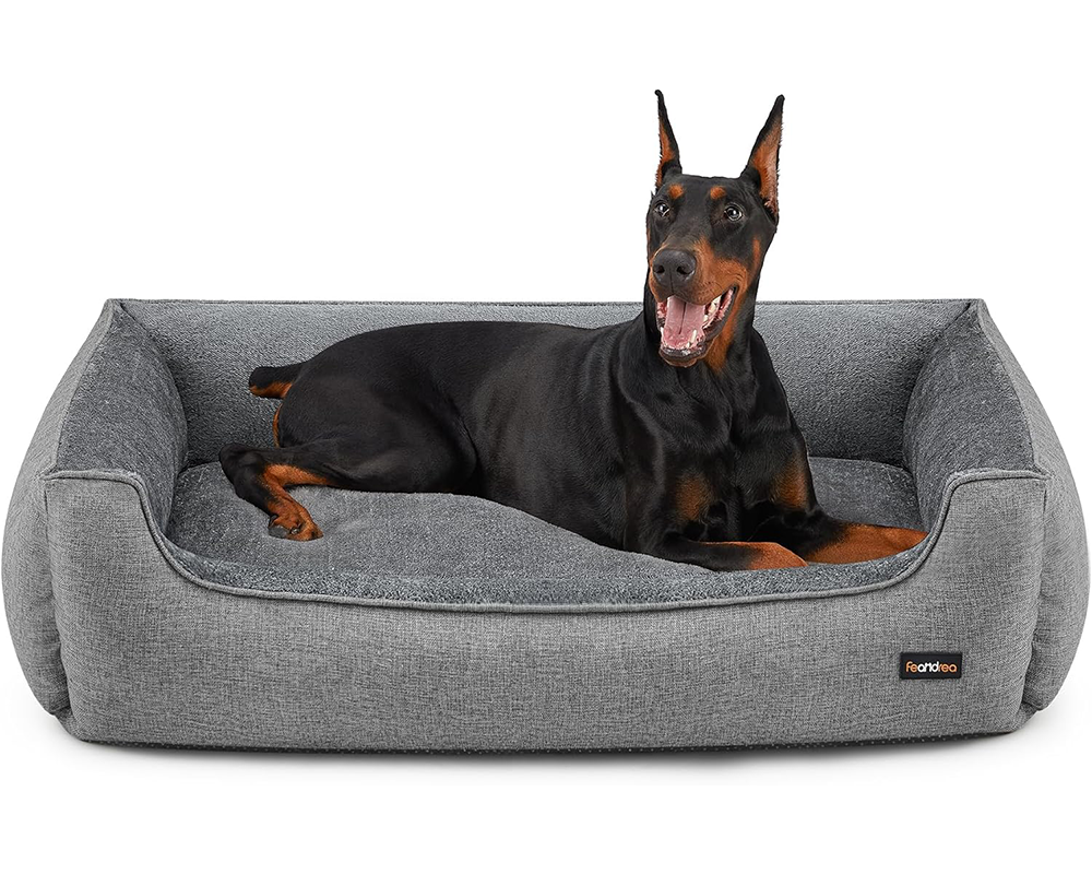 Soft filling dog bed