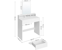 Thumbnail for VASAGLE Dressing Table With Mirror