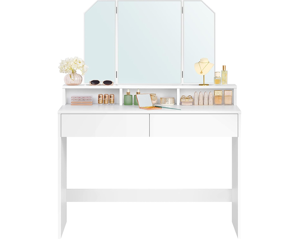 VASAGLE Dressing Table With Mirror
