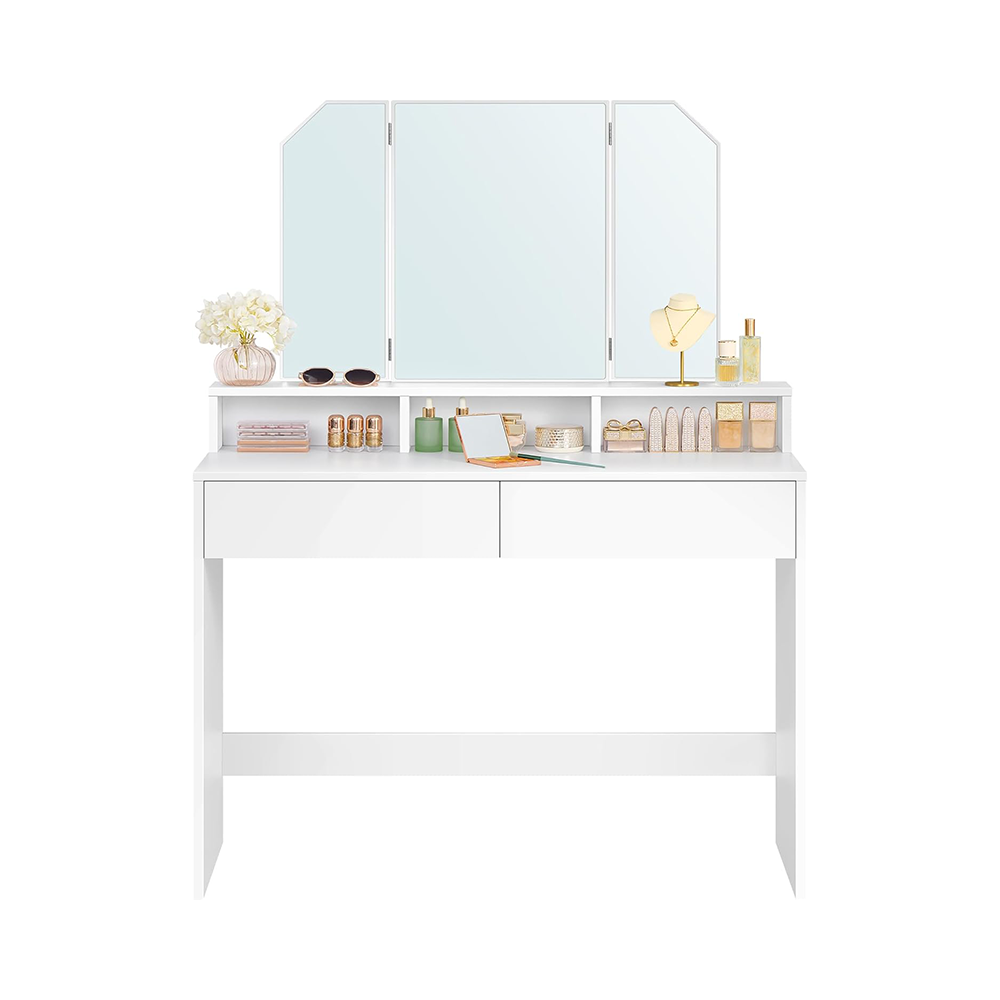 VASAGLE Dressing Table With Mirror
