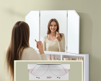 Thumbnail for VASAGLE Dressing Table With Mirror