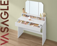 Thumbnail for VASAGLE Dressing Table With Mirror