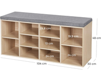 Thumbnail for VASAGLE Shoe Rack Bench Shoe Storage Bench Shoe Rack