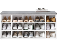 Thumbnail for VASAGLE Shoe Rack Bench Shoe Storage Bench Shoe Rack