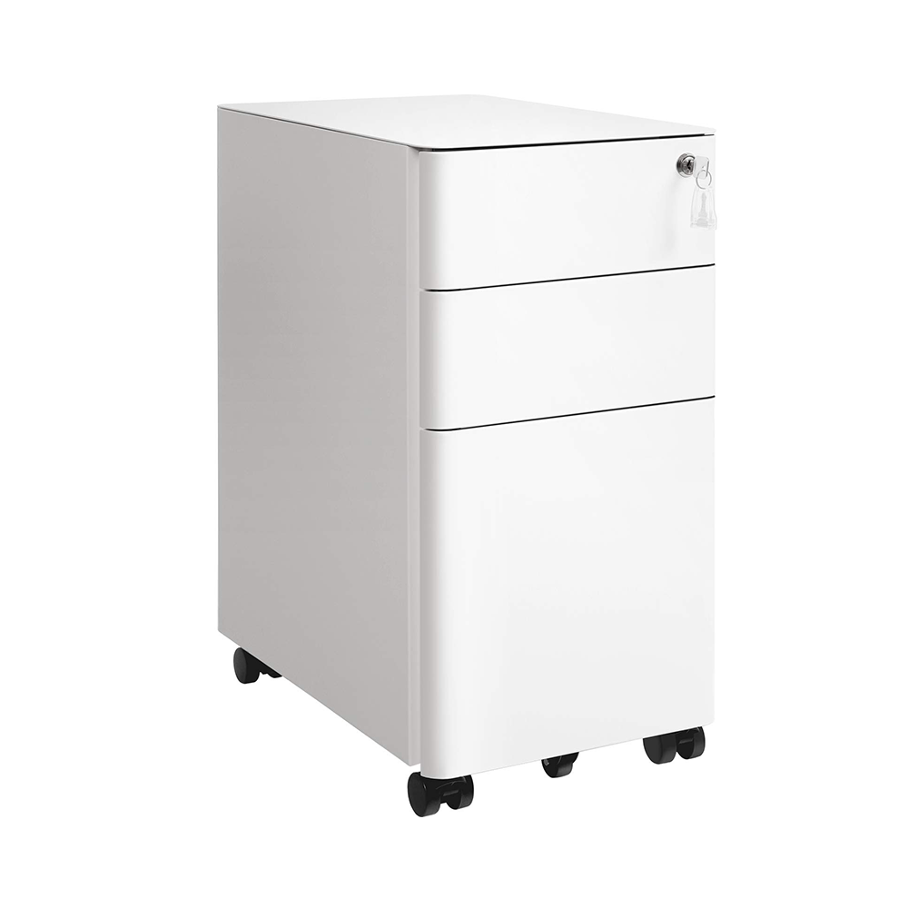 File cabinet drawers holding office supplies