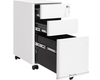 Thumbnail for SONGMICS Office file Cabinet with Wheels File Organiser