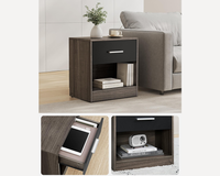 Thumbnail for Bedside Table with Drawers
