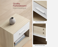 Thumbnail for Bedside Table with Drawers