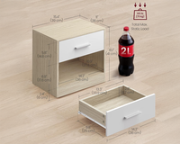 Thumbnail for Bedside Table with Drawers