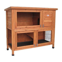 Thumbnail for Rabbit hutch with rabbits inside in outdoor area