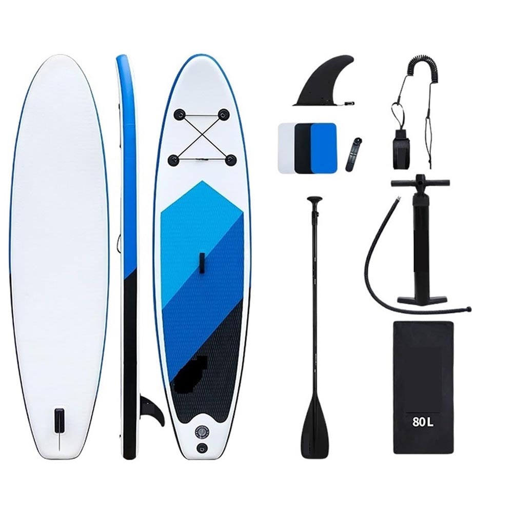Inflatable paddle board SUP 10ft wide stance top view