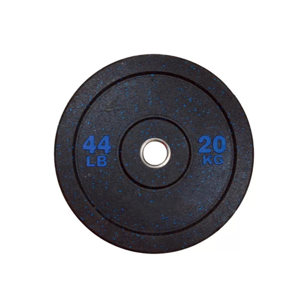 20kg plate on Olympic barbell in gym