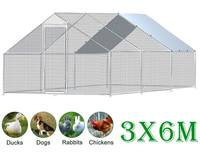 Thumbnail for Side view of large walk-in chicken run