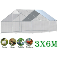 Thumbnail for Chicken coop run with weather-resistant roof