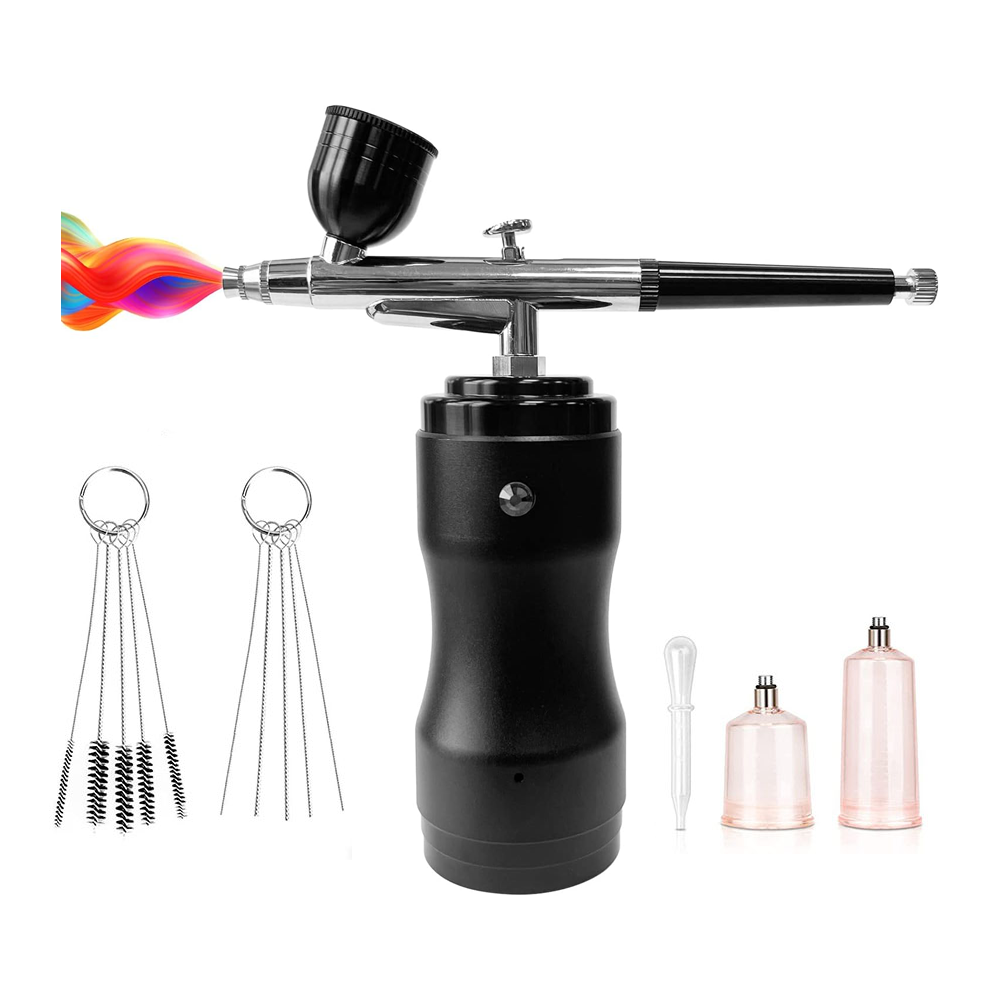 Cordless airbrush kit with compressor