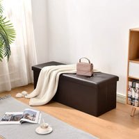 Thumbnail for Coffee color storage ottoman