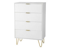 Thumbnail for Tallboy Chest of Drawers -  4-Drawer Dressers for Bedroom (White)