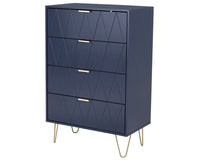 Thumbnail for Navy blue tallboy chest of drawers in NZ bedroom setting