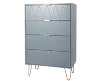 Thumbnail for blue dresser with gold knobs