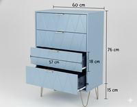 Thumbnail for blue dresser with gold knobs